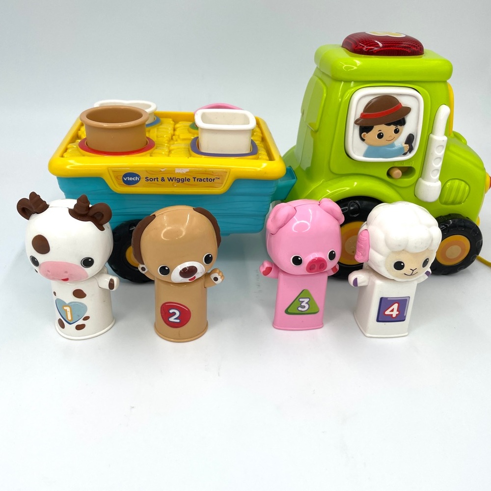 VTech Sort & Wiggle Tractor Interactive Toy - Picture 9 of 13